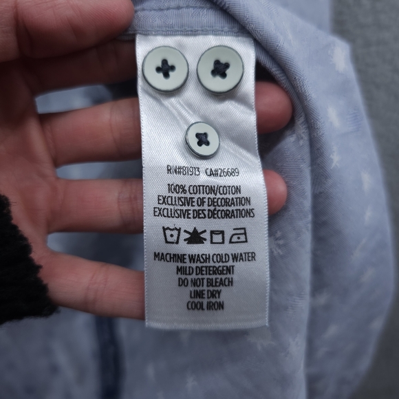 Robert Graham Collections Mens L Long Sleeve Flip Cuff Button Up Cotton Shirt - Picture 7 of 12